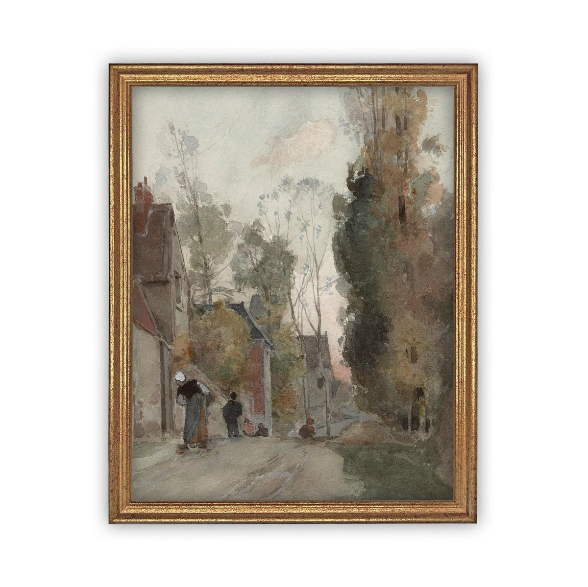 Framed European City Landscape Art #LAN-110