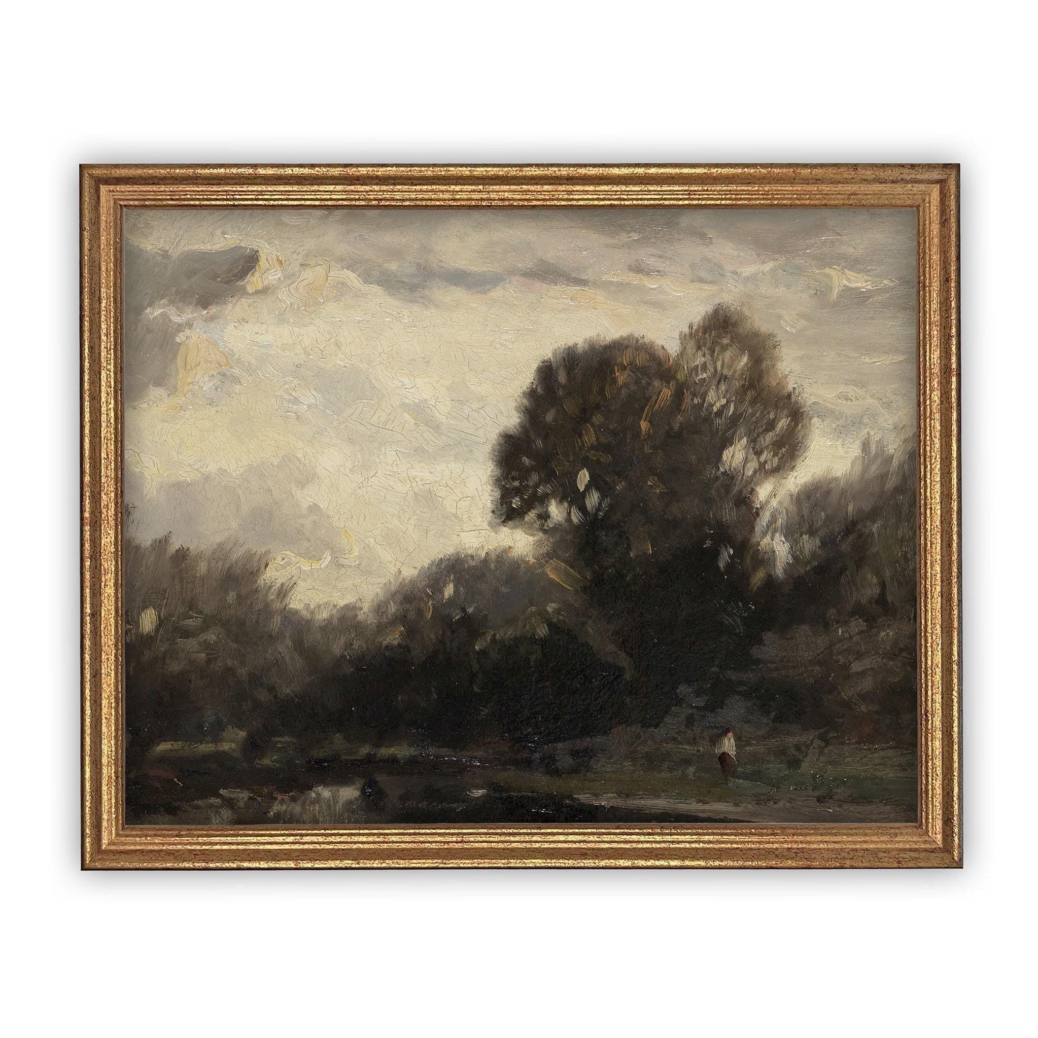 Vintage Framed Canvas Art #LAN-162