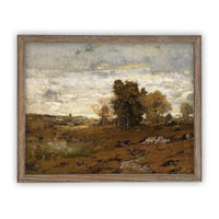 Vintage Framed Canvas Art #LAN-119