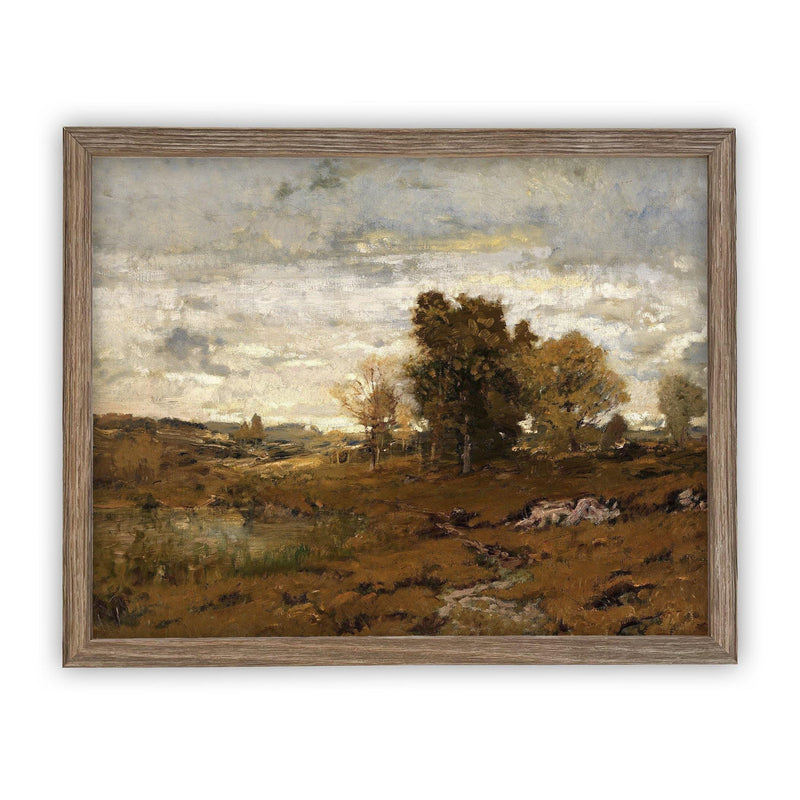 Vintage Framed Canvas Art #LAN-119