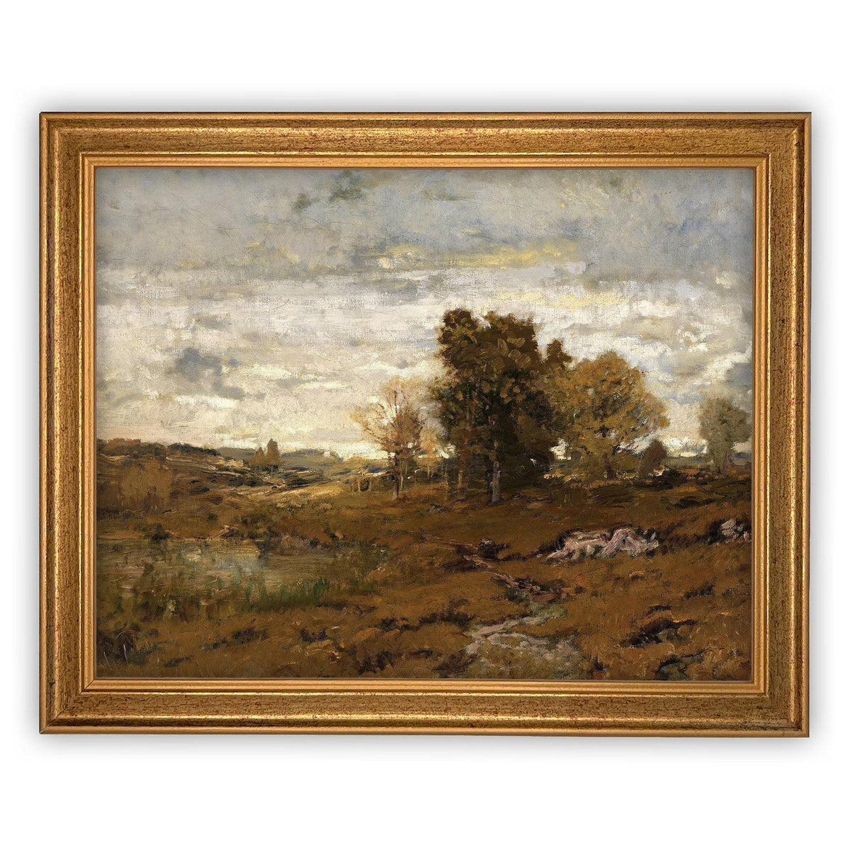 Vintage Framed Canvas Art #LAN-119
