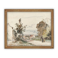 Vintage Framed Canvas Art Farmhouse print #LAN-109