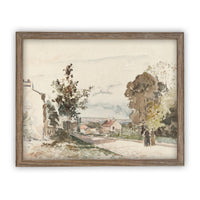 Vintage Framed Canvas Art Farmhouse print #LAN-109