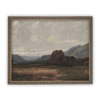 Framed Moody Fall Winter Landscape #LAN-128