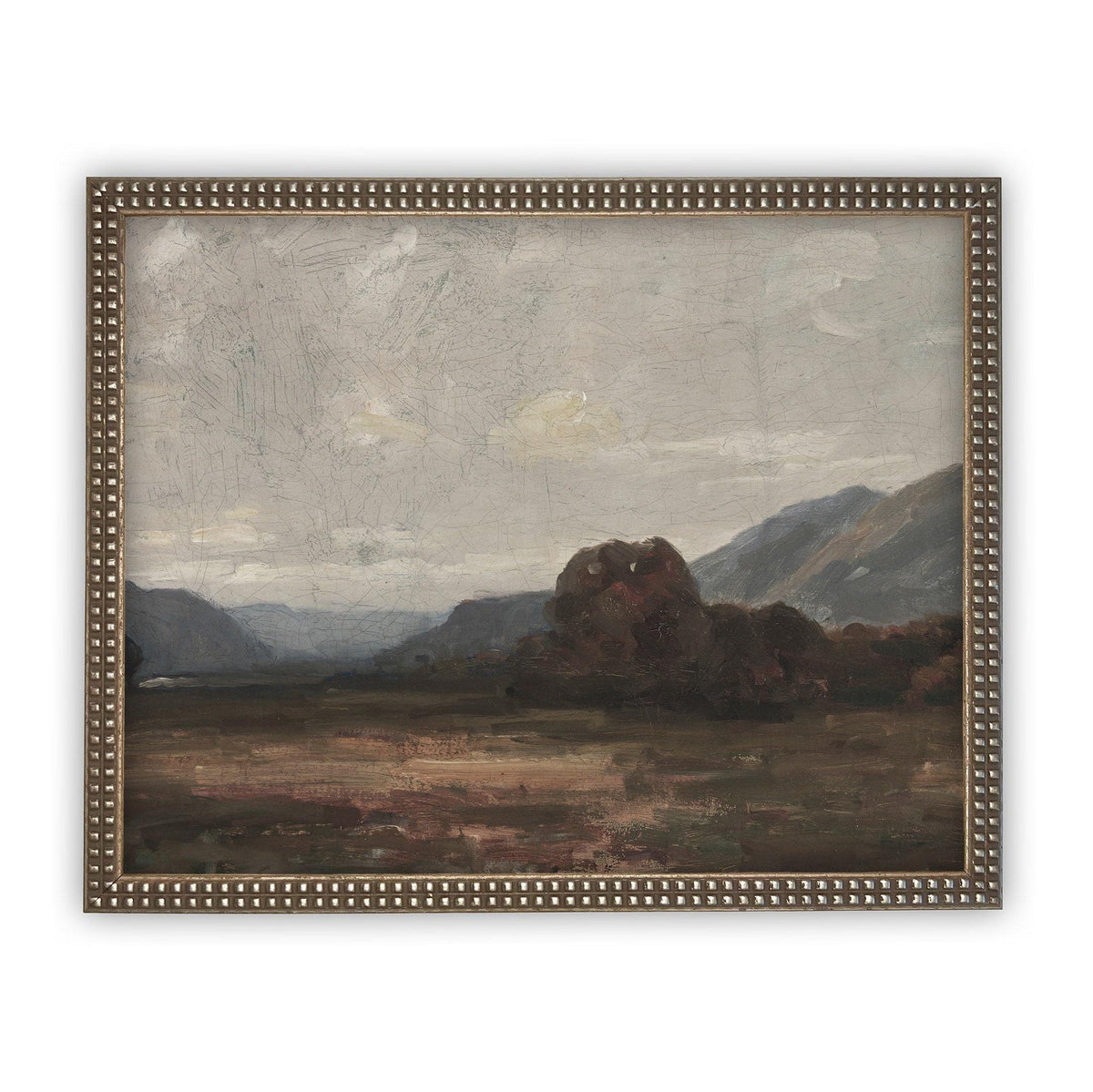 Framed Moody Fall Winter Landscape #LAN-128