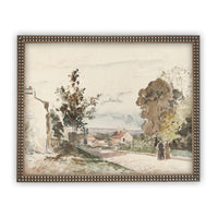 Vintage Framed Canvas Art Farmhouse print #LAN-109
