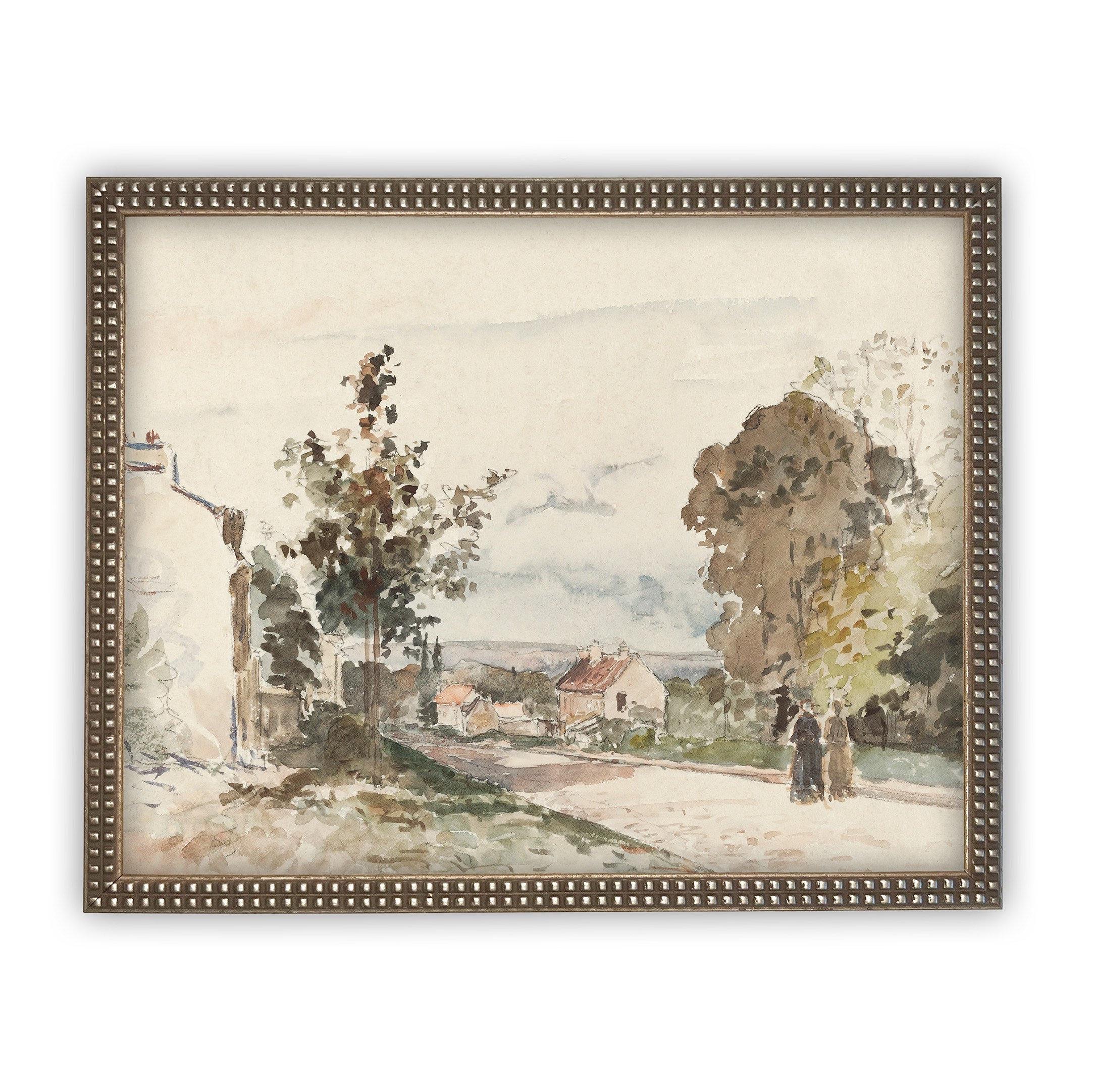 Vintage Framed Canvas Art Farmhouse print #LAN-109