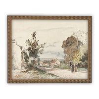 Vintage Framed Canvas Art Farmhouse print #LAN-109