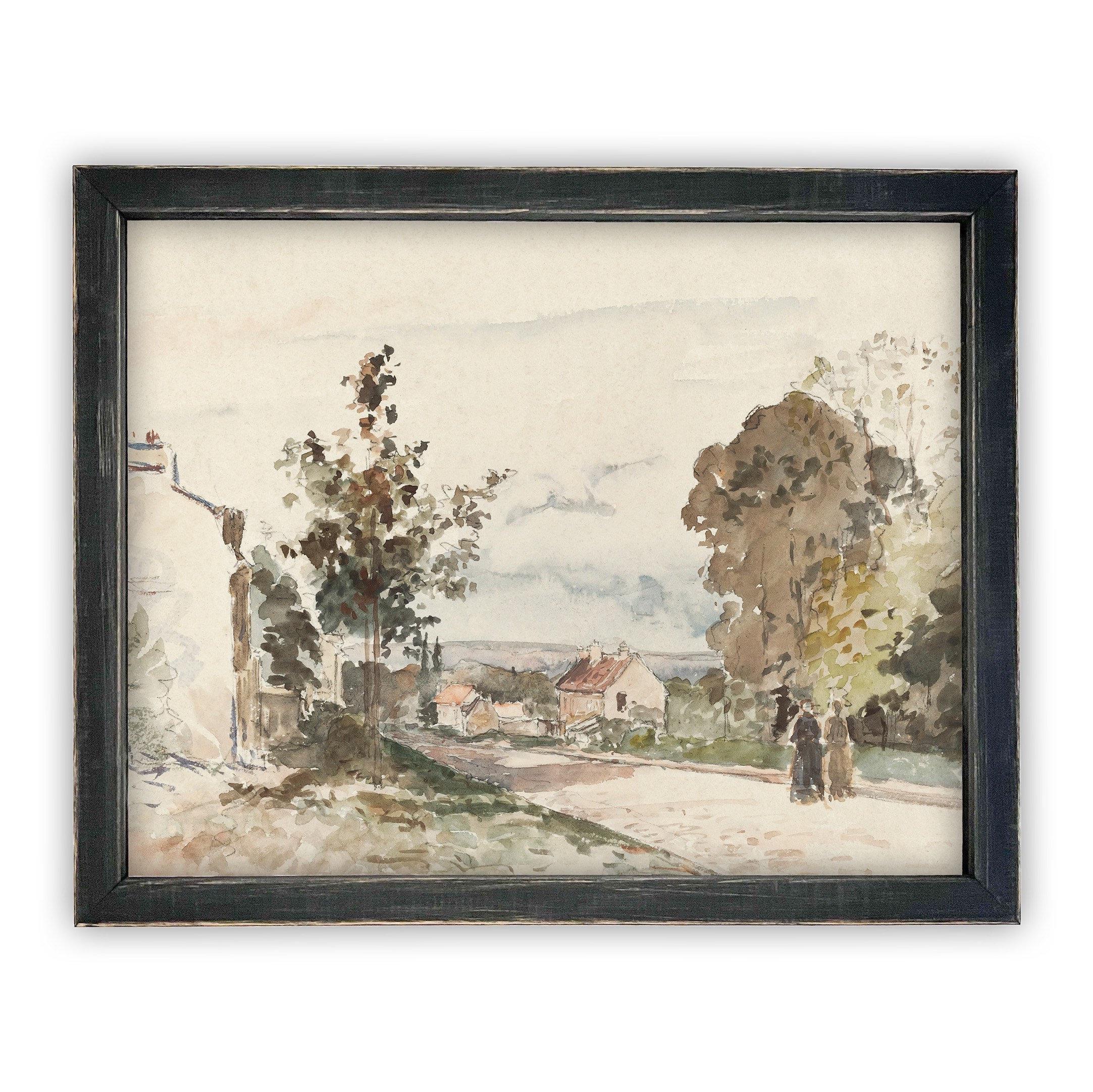 Vintage Framed Canvas Art Farmhouse print #LAN-109