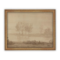 Vintage Framed Canvas Art #LAN-181