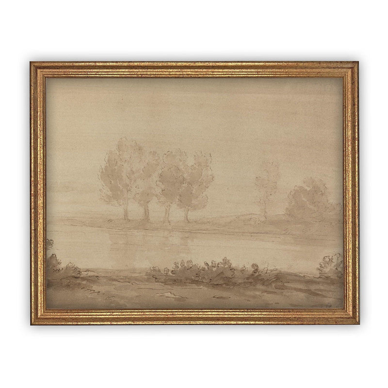 Vintage Framed Canvas Art #LAN-181