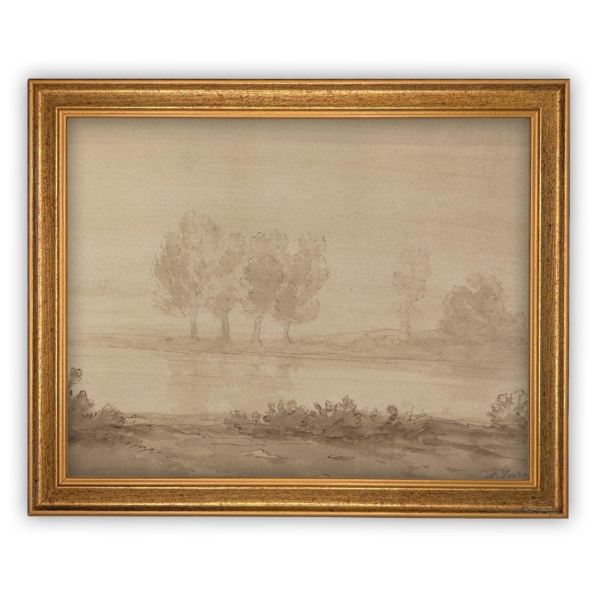 Vintage Framed Canvas Art #LAN-181