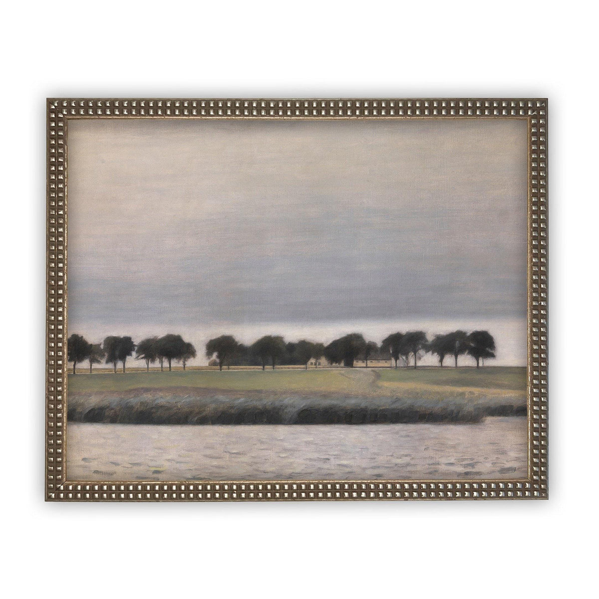 READY to SHIP 11X14 Framed Vintage Canvas Landscape Art Print: Modern Farmhouse Decor