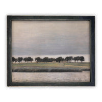 READY to SHIP 11X14 Framed Vintage Canvas Landscape Art Print: Modern Farmhouse Decor