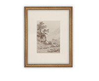 Vintage Framed Canvas Art #LAN-248
