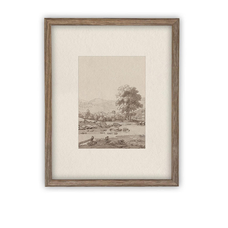 Vintage Framed Canvas Art #LAN-247