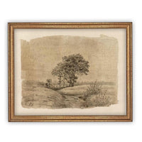 Vintage Framed Canvas Art #LAN-262