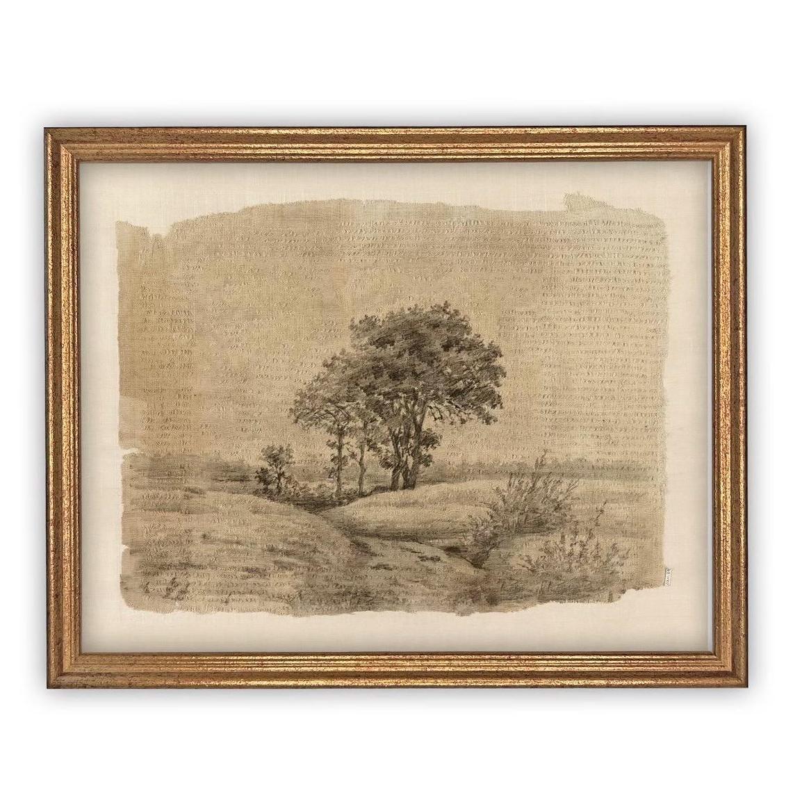 Vintage Framed Canvas Art #LAN-262