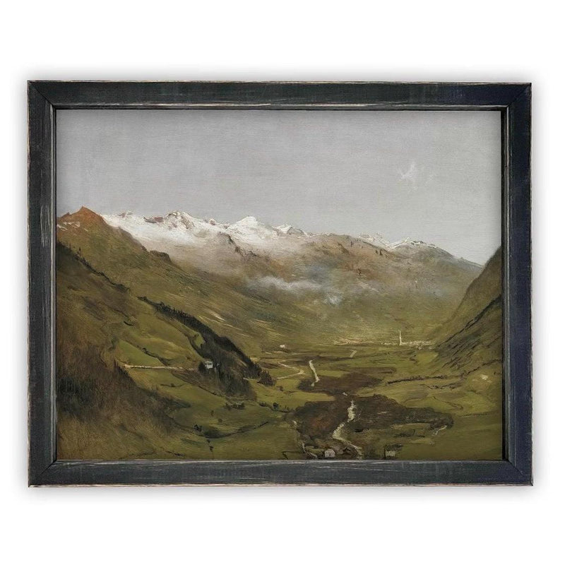 Vintage Framed Canvas Art #LAN-258