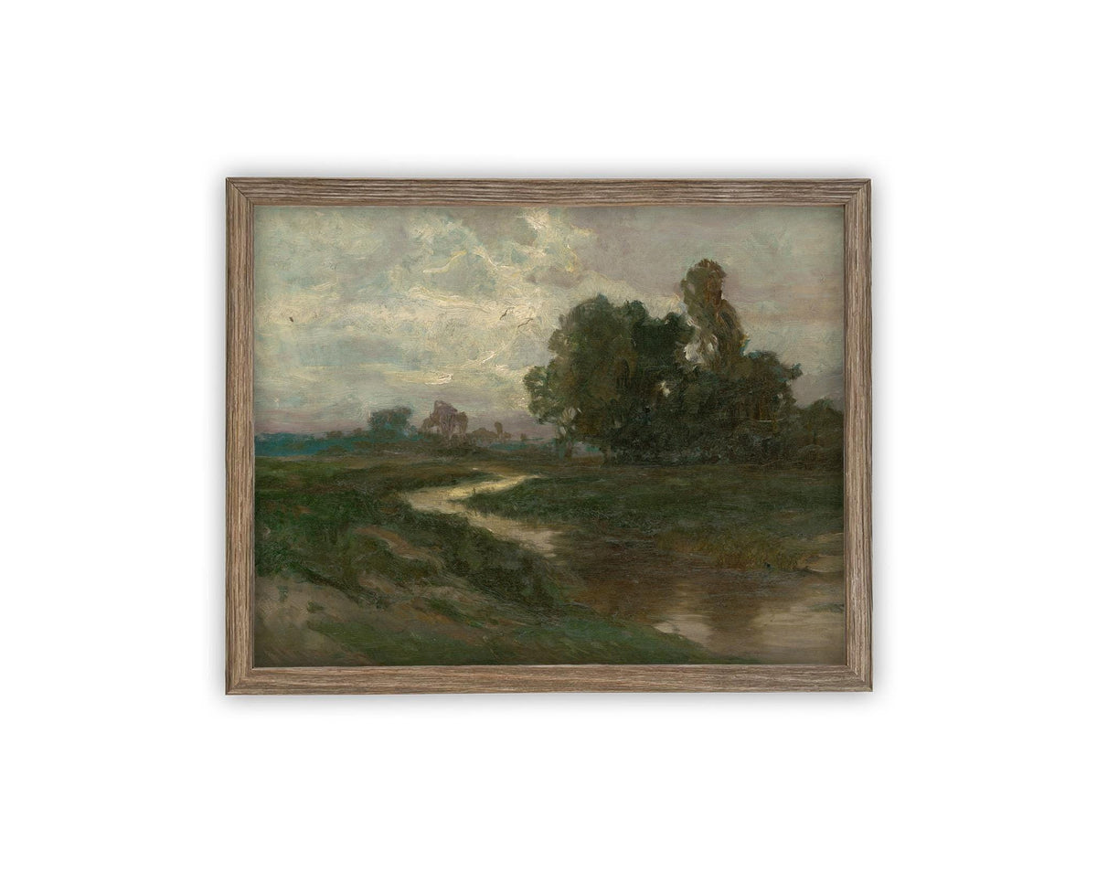 Vintage Framed Canvas Art #LAN-268