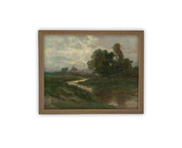 Vintage Framed Canvas Art #LAN-268
