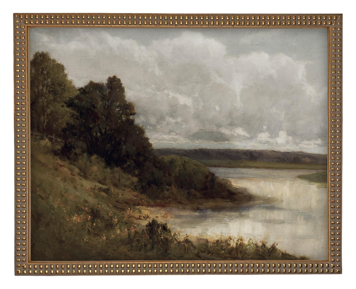 Framed Vintage Canvas Print #LAN-286
