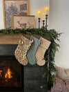 Christmas Stocking Evergreen Floral