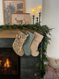 Christmas Stocking Evergreen Floral