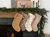 Christmas Stocking Mini Camel Plaid