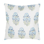 READY TO SHIP 14X36 Lisa Fine Mughal Flower Pillow Cover in Monsoon // Designer Flower Pillow // Blue Throw Pillow