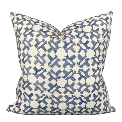 READY TO SHIP 24x24 Peter Dunham Designer Pillows // Orcha in Indigo Throw Pillow // Blue throw pillow // Boutique Pillows