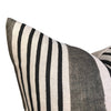 READY TO SHIP 24x24 Designer Clay McLaurin Andes Stripe Pillow Cover in Espresso// Modern Farmhouse Pillow Cover // Black Charcoal Pillow