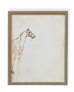 Vintage Framed Canvas Art  // Framed Vintage Print // Vintage Painting // Vintage Horse Sketch Art// Farmhouse print //#A-130