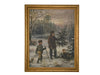 Vintage Framed Canvas Art Christmas Painting #CH-300