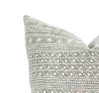 Turandot in Sterling Pillow Cover // Modern Farmhouse Decor Pillow // Light Gray Silver Washed Linen Decorative Pillow