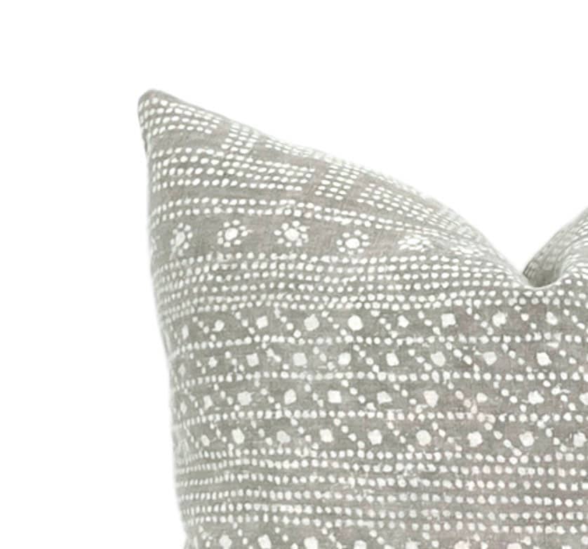 Turandot in Sterling Pillow Cover // Modern Farmhouse Decor Pillow // Light Gray Silver Washed Linen Decorative Pillow