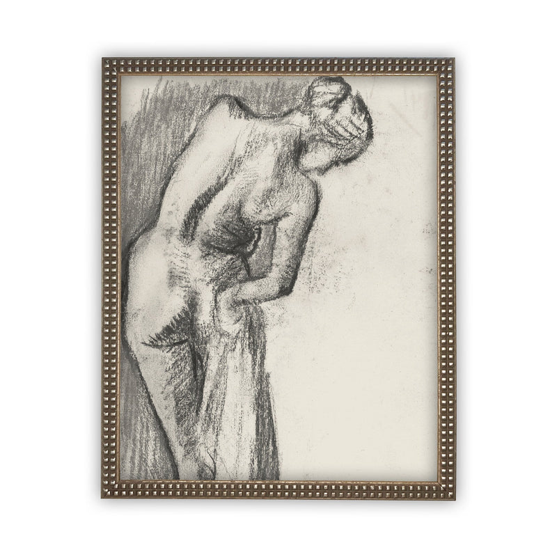 Vintage Framed Canvas Art  // Framed Vintage Print // Vintage Painting // Vintage Portrait Sketch // Neutral Art print //#P-515