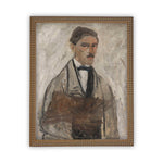 Vintage Framed Canvas Art  // Framed Vintage Print // Vintage Painting // Vintage Portrait of a Man// Farmhouse print //#P-503