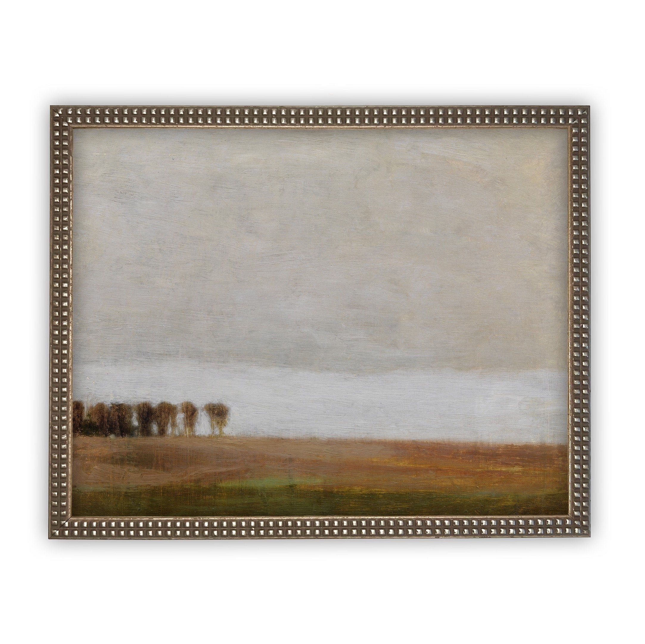 Vintage Framed Canvas Art  // Framed Vintage Print // Vintage Painting // Vintage Fall Landscape Art// Farmhouse print //#LAN-120