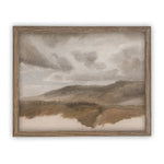 Vintage Framed Canvas Art  // Framed Vintage Print // Vintage Painting // Neutral Landscape Art// Farmhouse print //#LAN-123