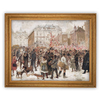 Vintage Framed Canvas Art #CH-313