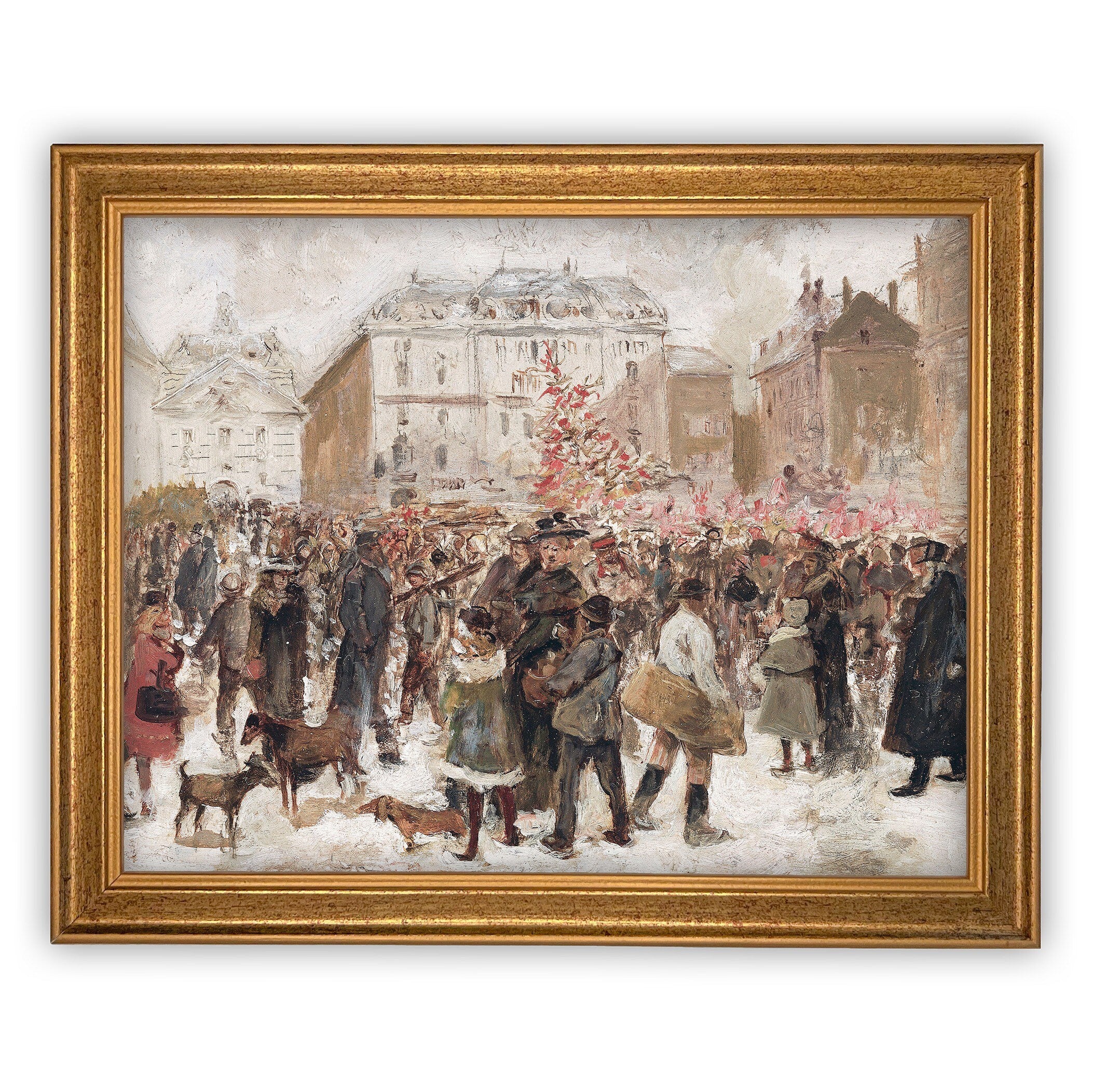 Vintage Framed Canvas Art #CH-313