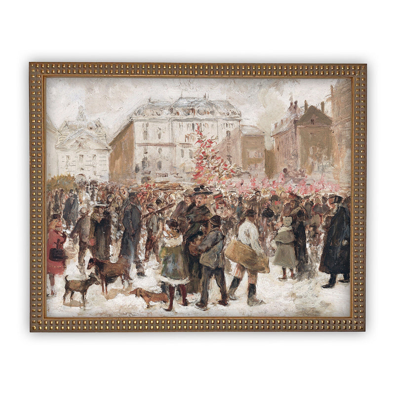 Vintage Framed Canvas Art #CH-313