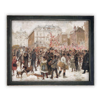 Vintage Framed Canvas Art #CH-313