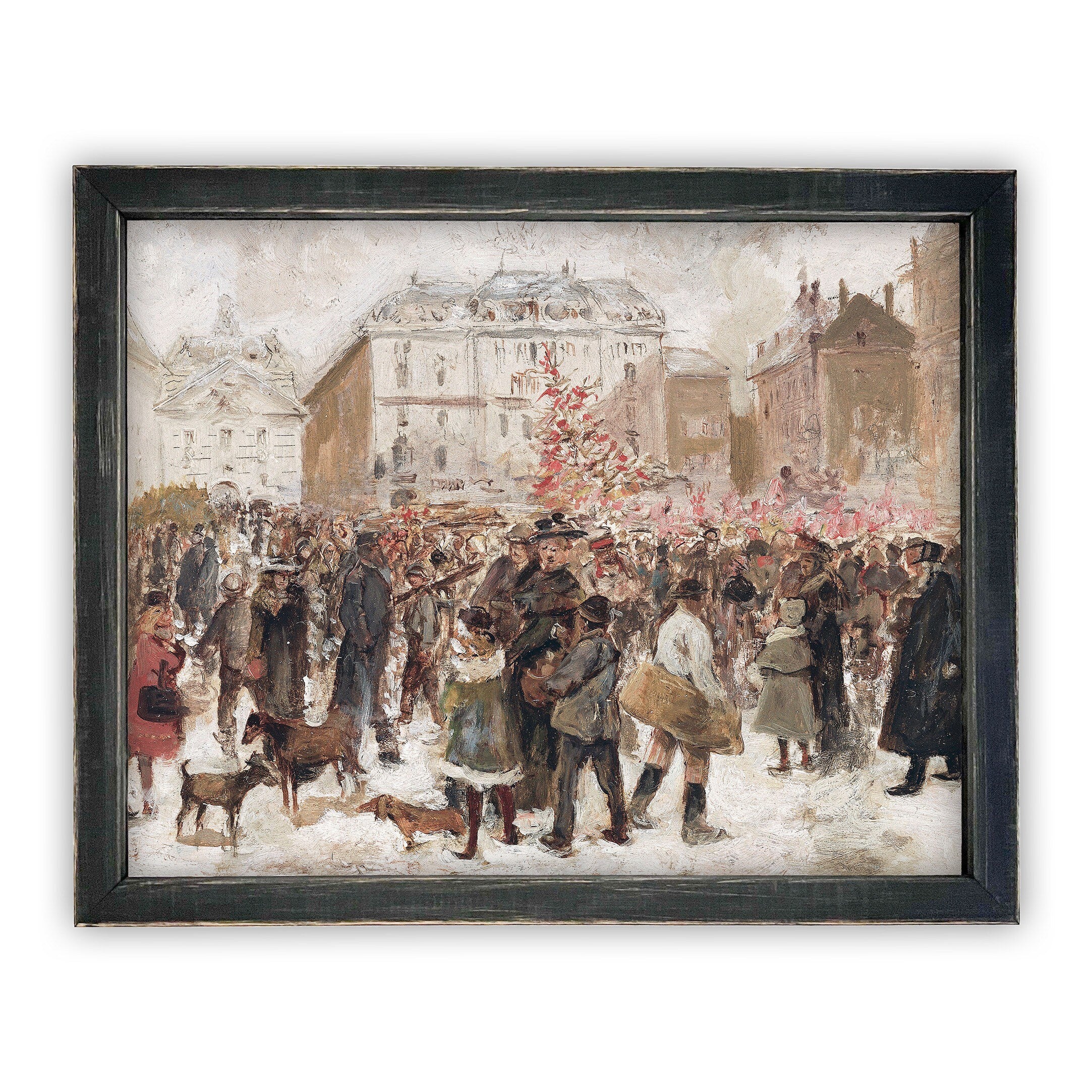 Vintage Framed Canvas Art #CH-313