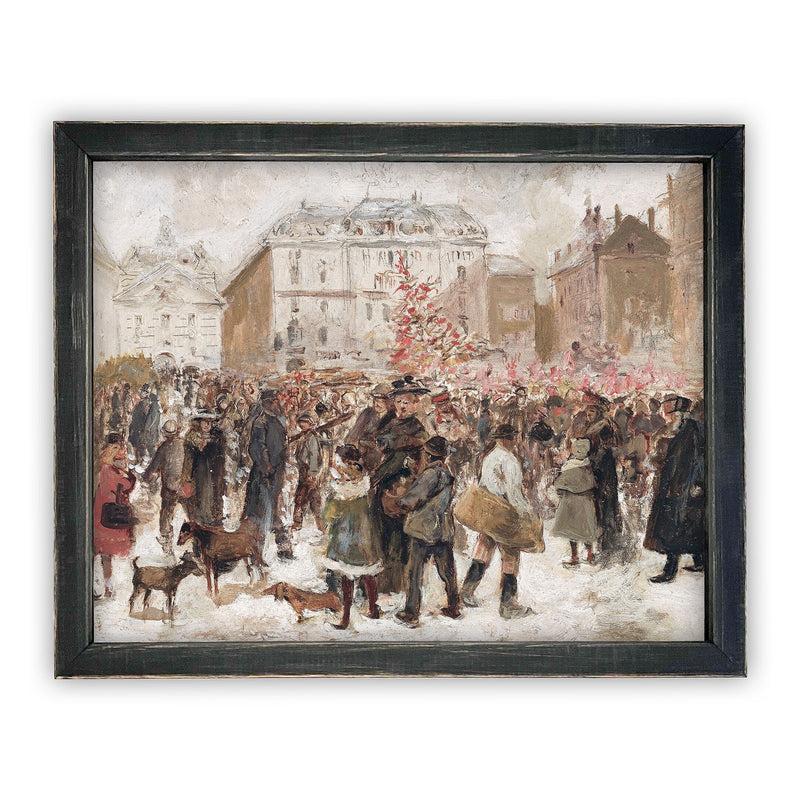 Vintage Framed Canvas Art #CH-313