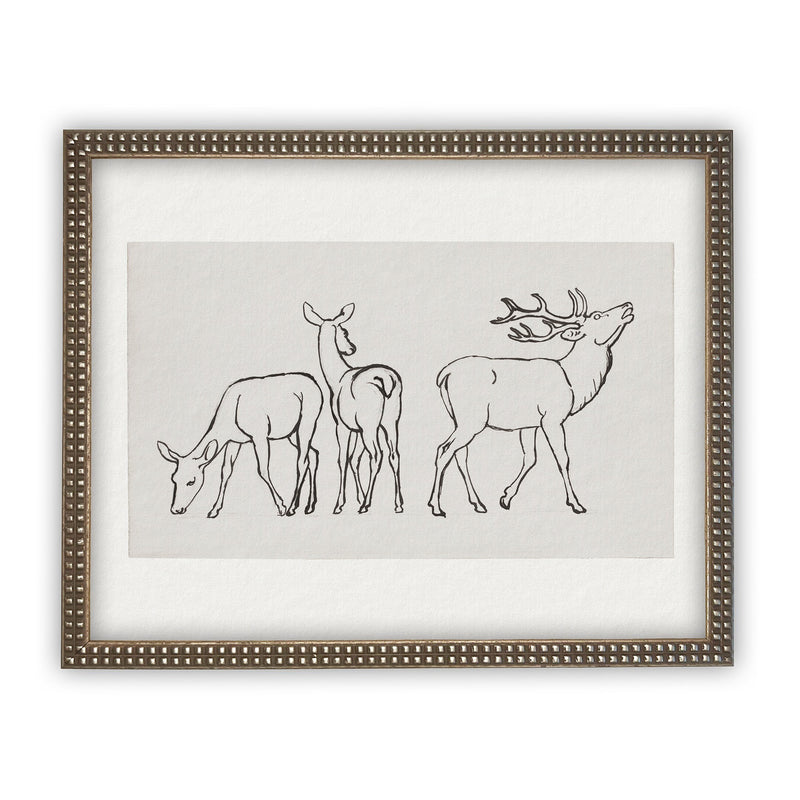 Vintage Framed Canvas Art #CH-310