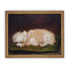 Vintage Framed Canvas Art  // Framed Vintage Print // Vintage Painting // Fluffy Dog Art// Vintage Dog print //#A-111