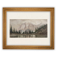 Vintage Framed Lakehouse Cabin Art #CH-301