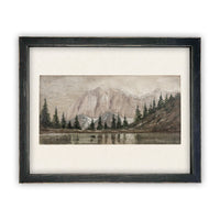 Vintage Framed Lakehouse Cabin Art #CH-301